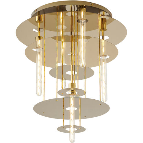 Canada 5 Light 23.6 inch Gold Semi Flush Mount Ceiling Light